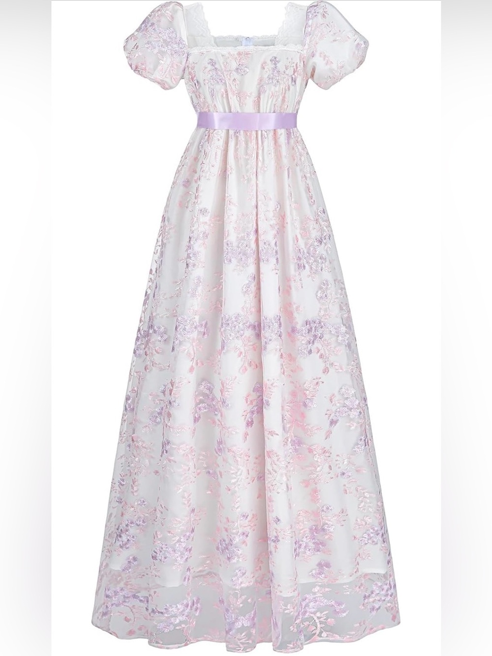 “Bridgerton”-style Regency Era Empire Waist Dress